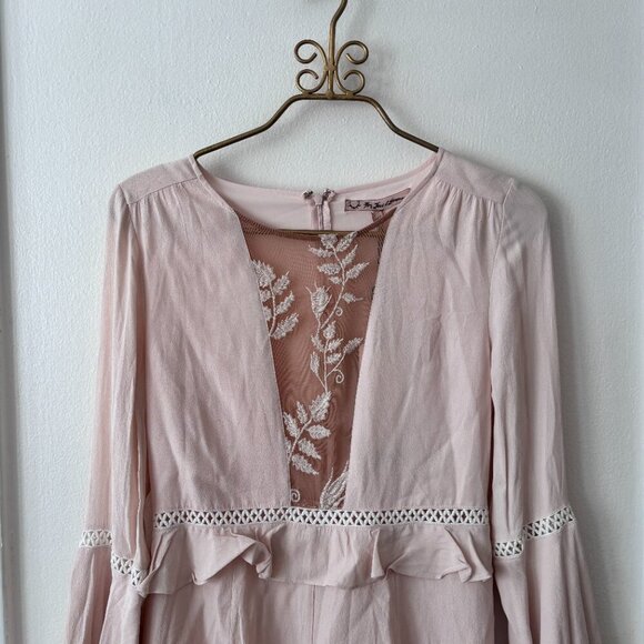 For Love & Lemons Emelia Romper in Dusty Pink - Picture 8 of 11
